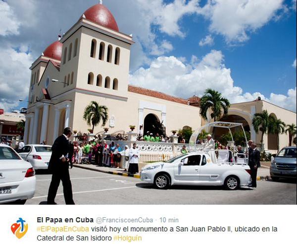 El Papa Francisco visita la Catedral San Isidoro de Holguín.