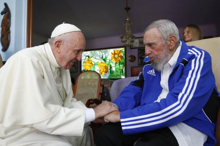 Encuentro del Papa con Fidel Castro. (Foto: Alex Castro)