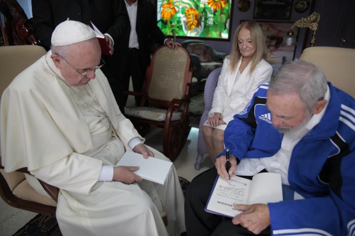 Encuentro del Papa con Fidel Castro. (Foto: Alex Castro)