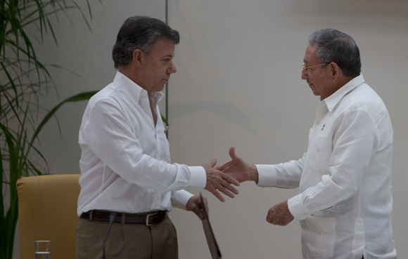 colombia, paz en colombia, farc-ep, juan manuel santos, raul castro, cuba