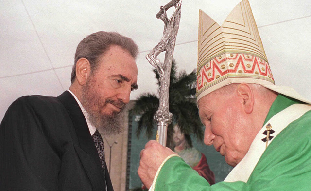 cuba, fidel castro, papa, visita del papa a cuba, santa sede, juan pablo II, papa benedicto XVI, papa francisco, 