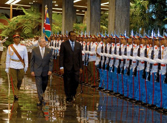 cuba, namibia, raul castro