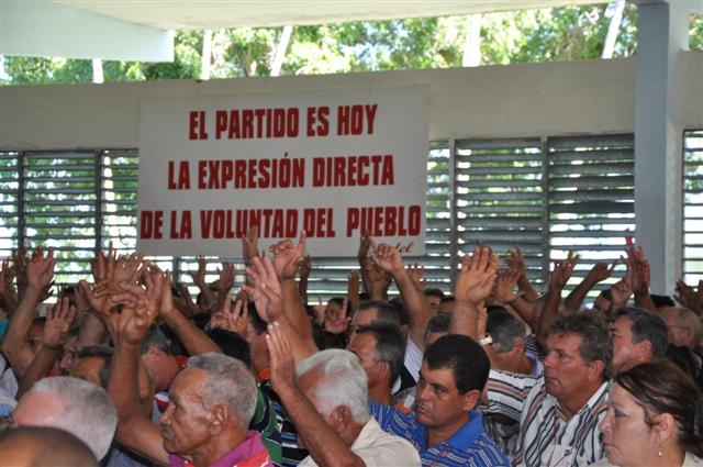 sancti spiritus, asamblea de balance del partido en yaguajay, pcc, partido comunista de cuba, produccion de alimentos, precios