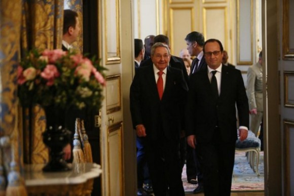 cuba, francia, raul castro, françois hollande