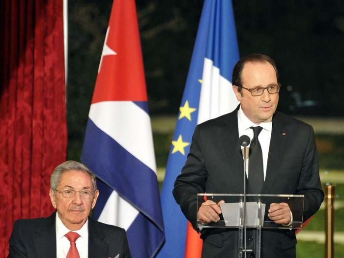 cuba, francia, raul castro, françois hollande