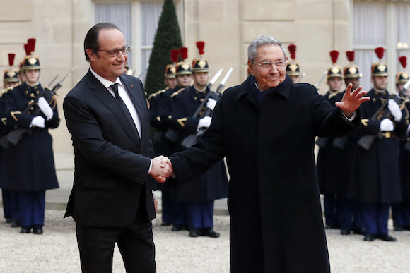 cuba, francia, raul castro, françois hollande