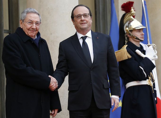 cuba, francia, raul castro, françois hollande