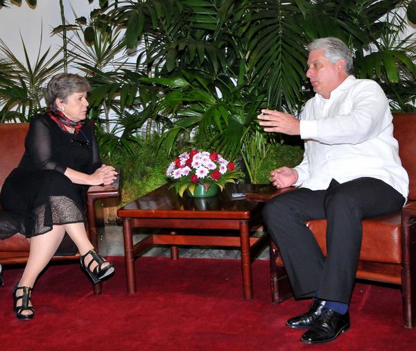 Díaz-Canel recibió a la Sra. Alicia Bárcena, Secretaria Ejecutiva de la CEPAL. (Foto ACN)