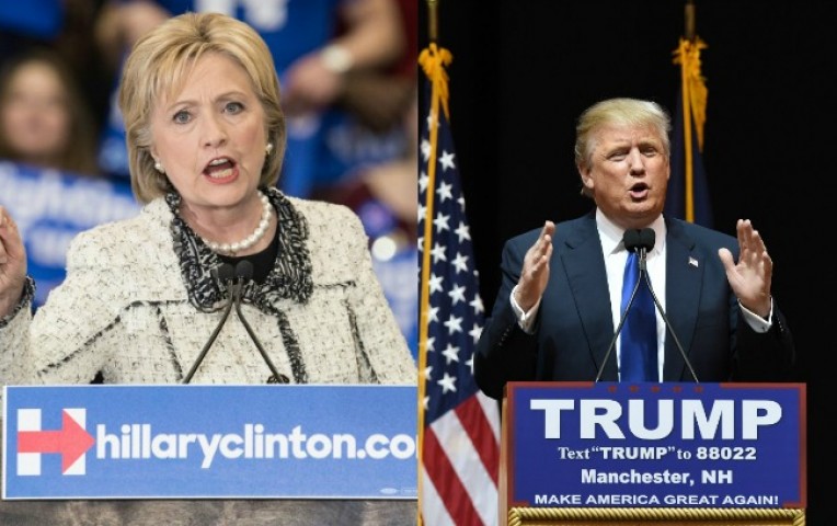 Hillary Clinton (demócrata) y Donald Trump (republicano) llevan las mejores opciones.