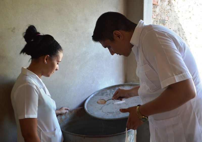 El accionar estudiantil resulta esencial para conseguir la colaboración ciudadana. (Foto: Carlos L. Sotolongo / Escambray)