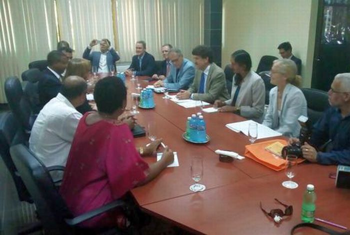 Delegaciones de Cuba y Estados Unidos intercambiaron durante dos días sobre temas medioambientales. (Foto: tomada de la cuenta de twitter de Josefina Vidal Ferreiro)