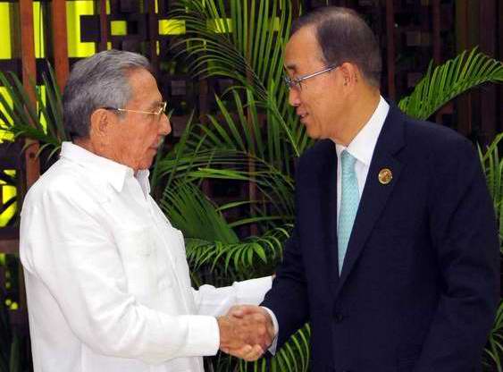 Ban Ki-moon expresó su satisfacción por visitar nuevamente nuestro país. (Foto Juvenal Balán)