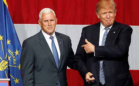 Mike Pence, gobernador de Indiana, se confirma como candidato a vicepresidente de Trump.