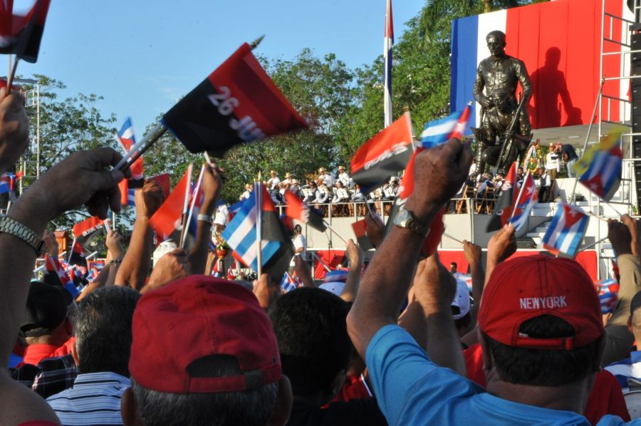 Sancti spiritus en26, 26 de julio, Raúl castro, cuba, dia de la rebeldia nacional, asalto al cuartel moncada, 90 cumpleaños de fidel castro