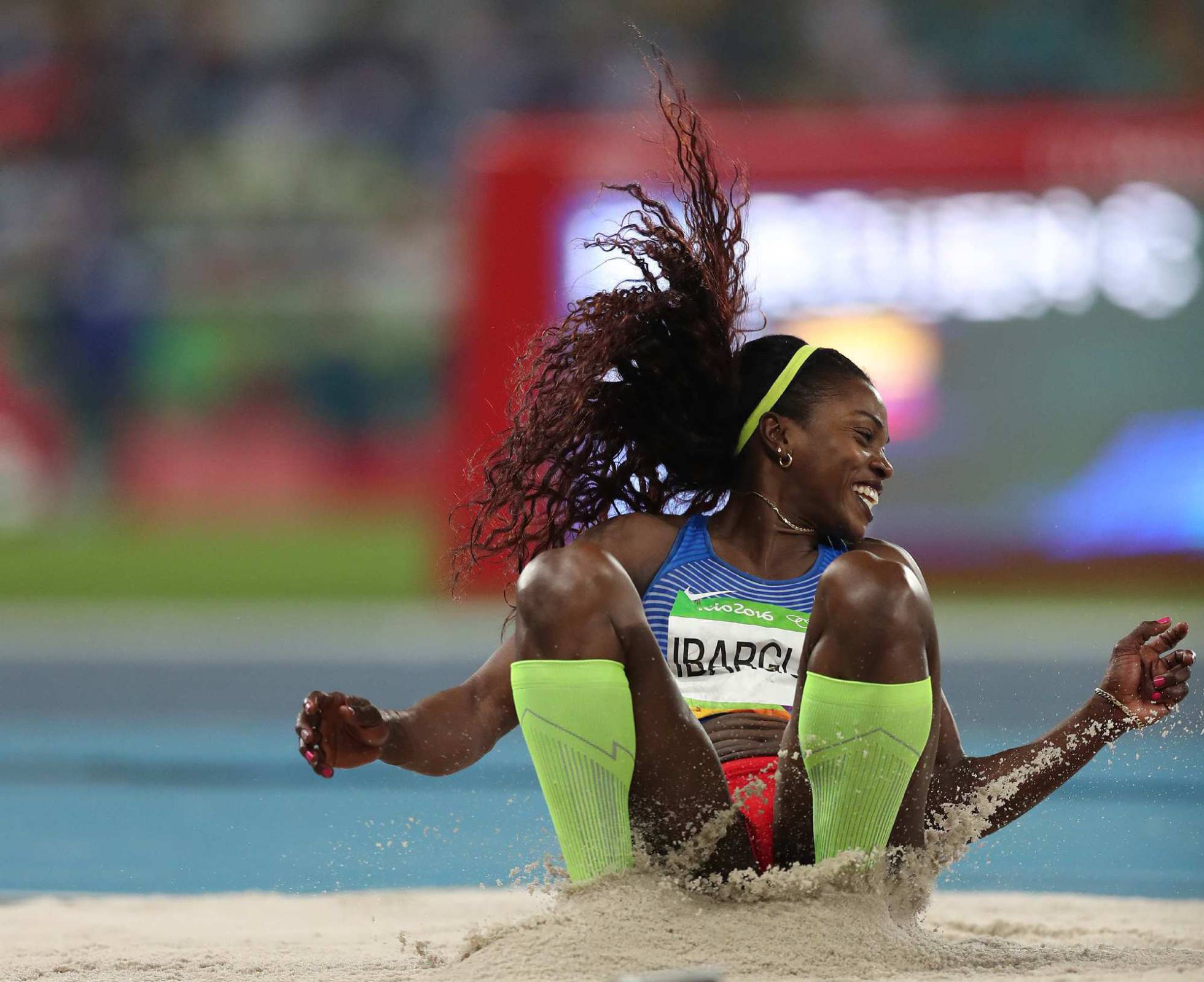 Caterine Ibargüen logra la medalla de oro en triple salto.