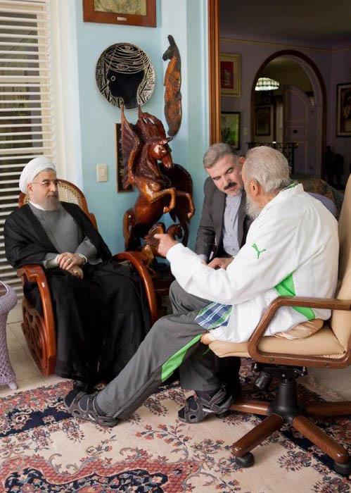 Fidel y Hassan Rouhani sostuvieron un fraternal encuentro. (Foto: Estudios Revolución)