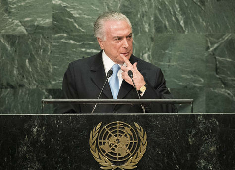 En su discurso ante la ONU, Temer se atrevió a asegurar que la destitución de Rousseff fue llevada adelante respetando la ley.