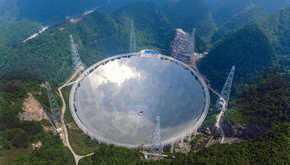 Mayor radiotelescopio del mundo, en China. (Foto: EFE)