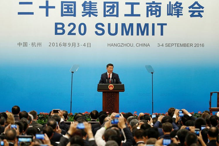 Xi Jinping pronunció las  palabras inaugurales de la cumbre de Comercio 20 (B20).  (Foto: PL)