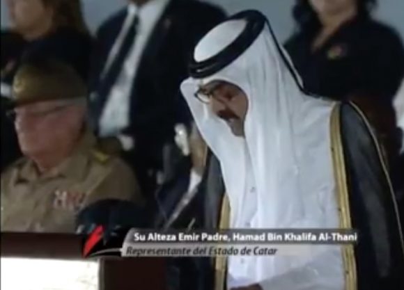 Hamad bin Jalifa expresó sus condolencias a la familia del Comandante y a todo el pueblo cubano.