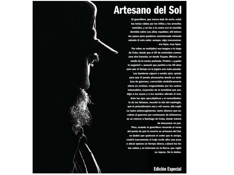 sancti spiritus, periodico escambray, fidel castro, comandante en jefe