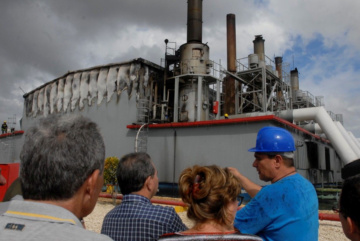 sancti spiritus, incendio, grupo electrogeno, energia electrica