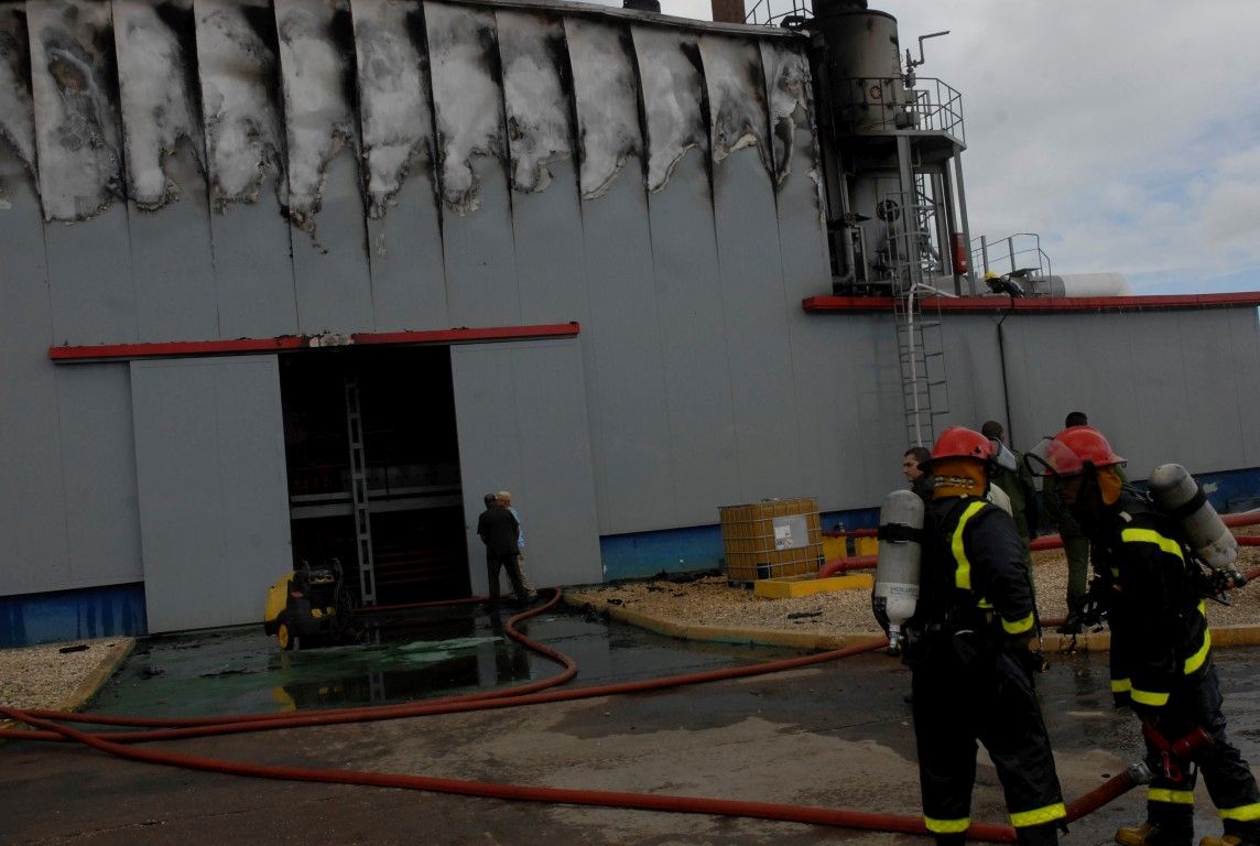 sancti spiritus, incendio, grupo electrogeno, energia electrica