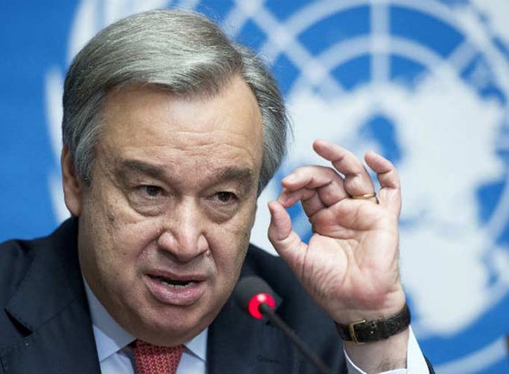 Guterres lamentó que en muchas partes del mundo continúen los enfrentamientos armados.