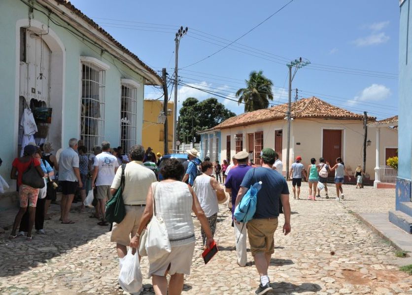 Tourists in Cuba.