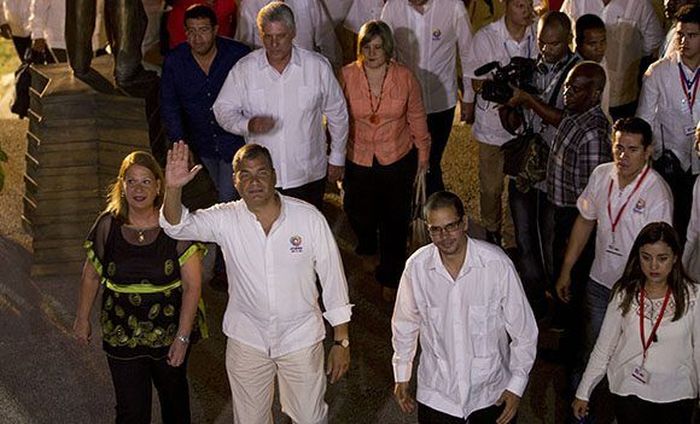 cuba, rafael correa, ecuador