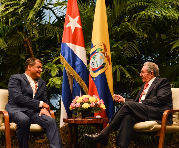 Cuba, Ecuador, Raúl Castro, Rafael Correa