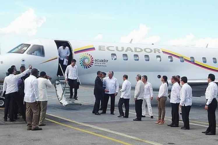 Rafael Correa, Cuba, Ecuador, visita oficial