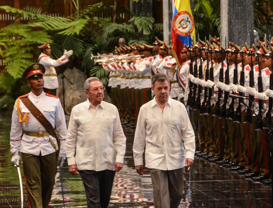 CUBA, COLOMBIA, RAUL CASTRO, JUAN MANUEL SANTOS, COLOMBIA PAZ