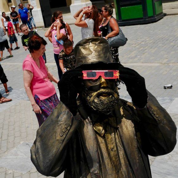 eclipse, sol, La Habana, Cuba