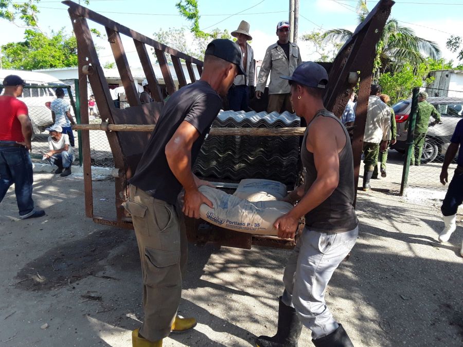 sancti spiritus, huracan irma, recuperacion huracan, yaguajay, materiales de la construccion