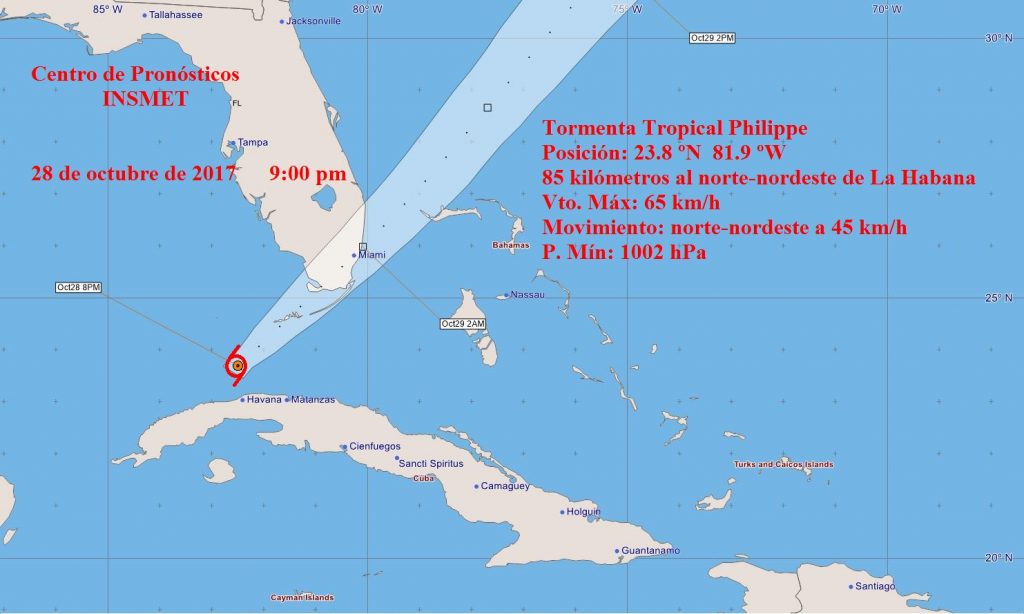 tormenta tropical, phillipe, meteorología, Cuba