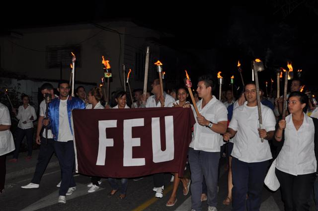 José Martí, Marcha antorchas, FEU, UJC, jóvenes