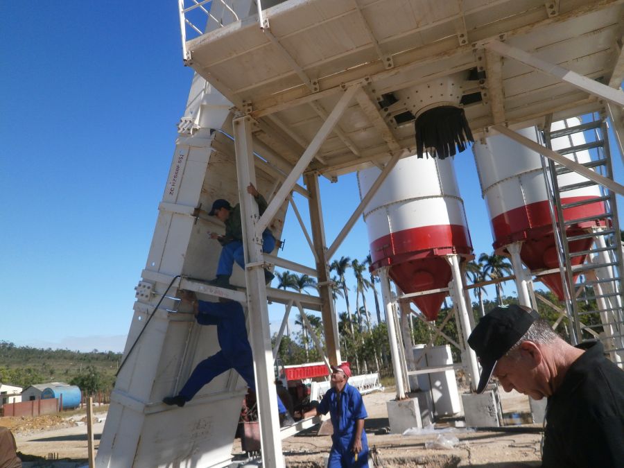 Sancti spiritus, yaguajay, huracán irma, petrocasas, empresa de construcción y montaje, batching plant, hormigón hidraulico