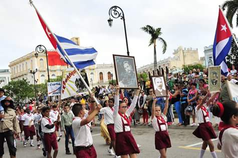 José Martí, desfile, pioneros, Sancti Spíritus