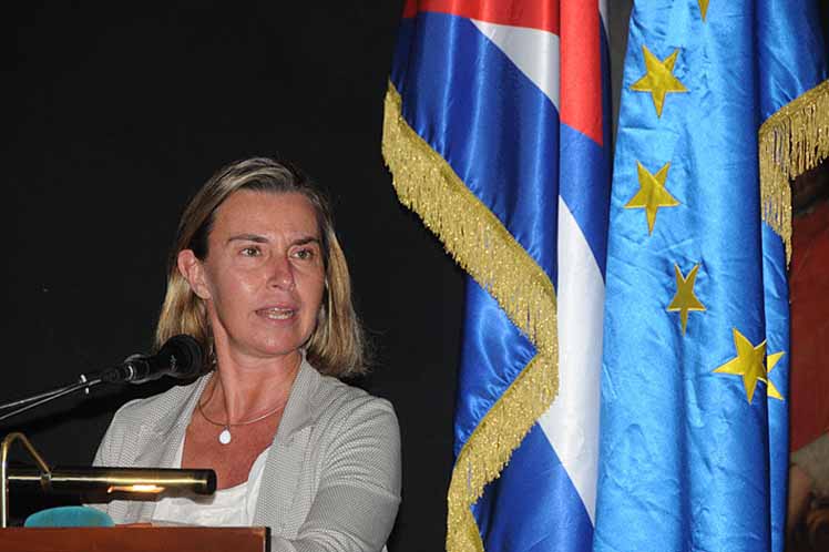 Federica Mogherini, Unión Europea, Cuba, bloqueo, EE.UU.