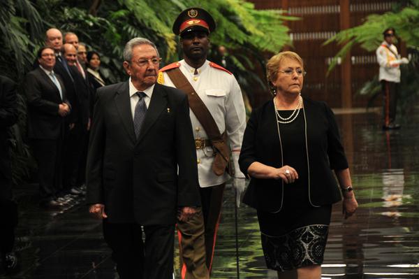 Cuba, Chile, Raúl Castro, Michelle Bachelet