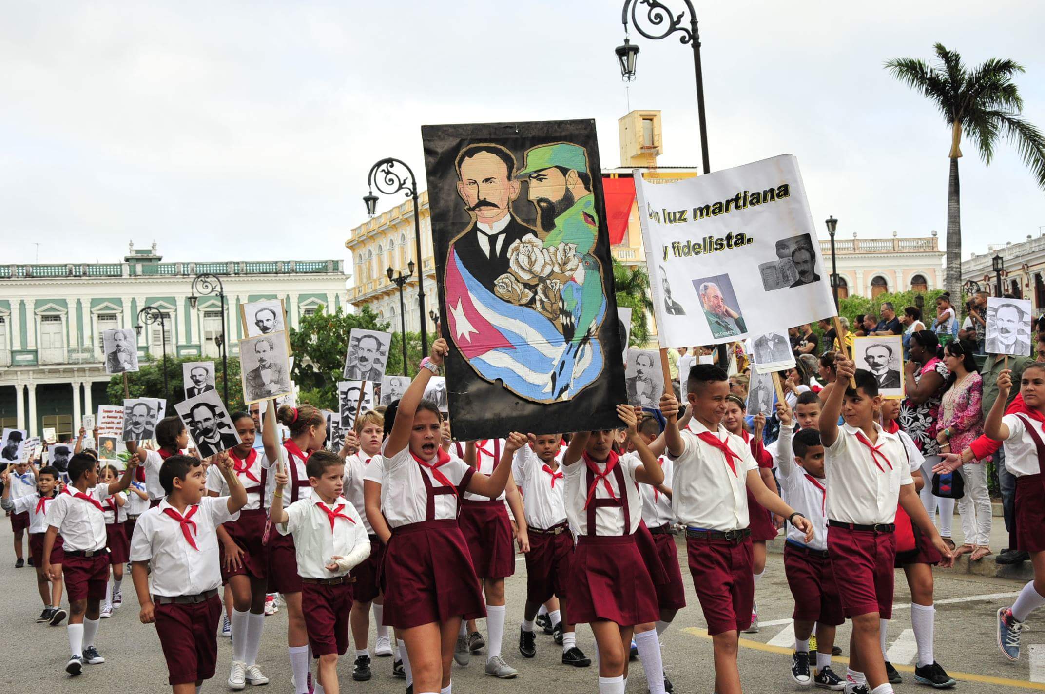 José Martí, desfile martiano, Sancti Spíritus, natalicio