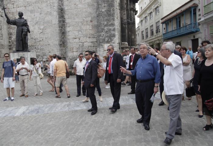 cuba, antonio guterres, la habana, cepal, secretario general de la onu, eusebio leal