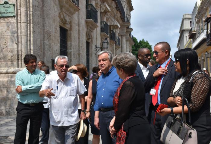 cuba, antonio guterres, la habana, cepal, secretario general de la onu, eusebio leal