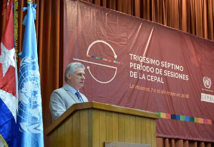 cuba, cepal, miguel diaz-canel, antonio guterres