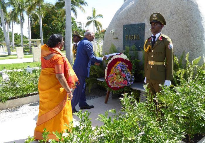 cuba, la india, presidente de la india, fidel castro, santa ifigenia