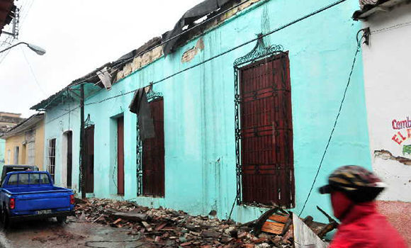 viviendas, intensas lluvias, Sancti Spíritus