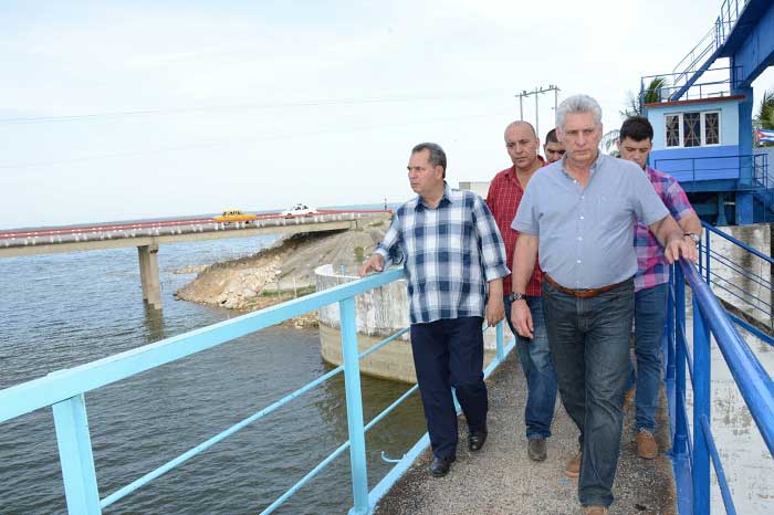 sancti spiritus, intensas lluvias en sancti spiritus, presidente, Cuba, Miguel Díaz Canel