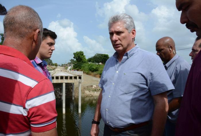 sancti spiritus, presidente de cuba, miguel diaz-canel, intensas lluvias en sancti spiritus, 