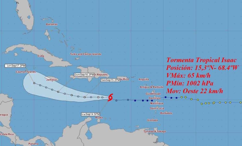 Tormenta Tropical, Isaac